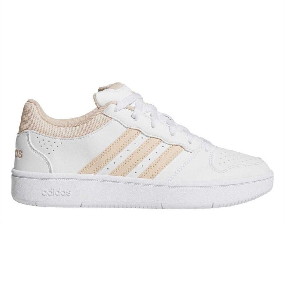 Adidas Womens/Ladies Hoops Classic Court Trainers / White/Beige
